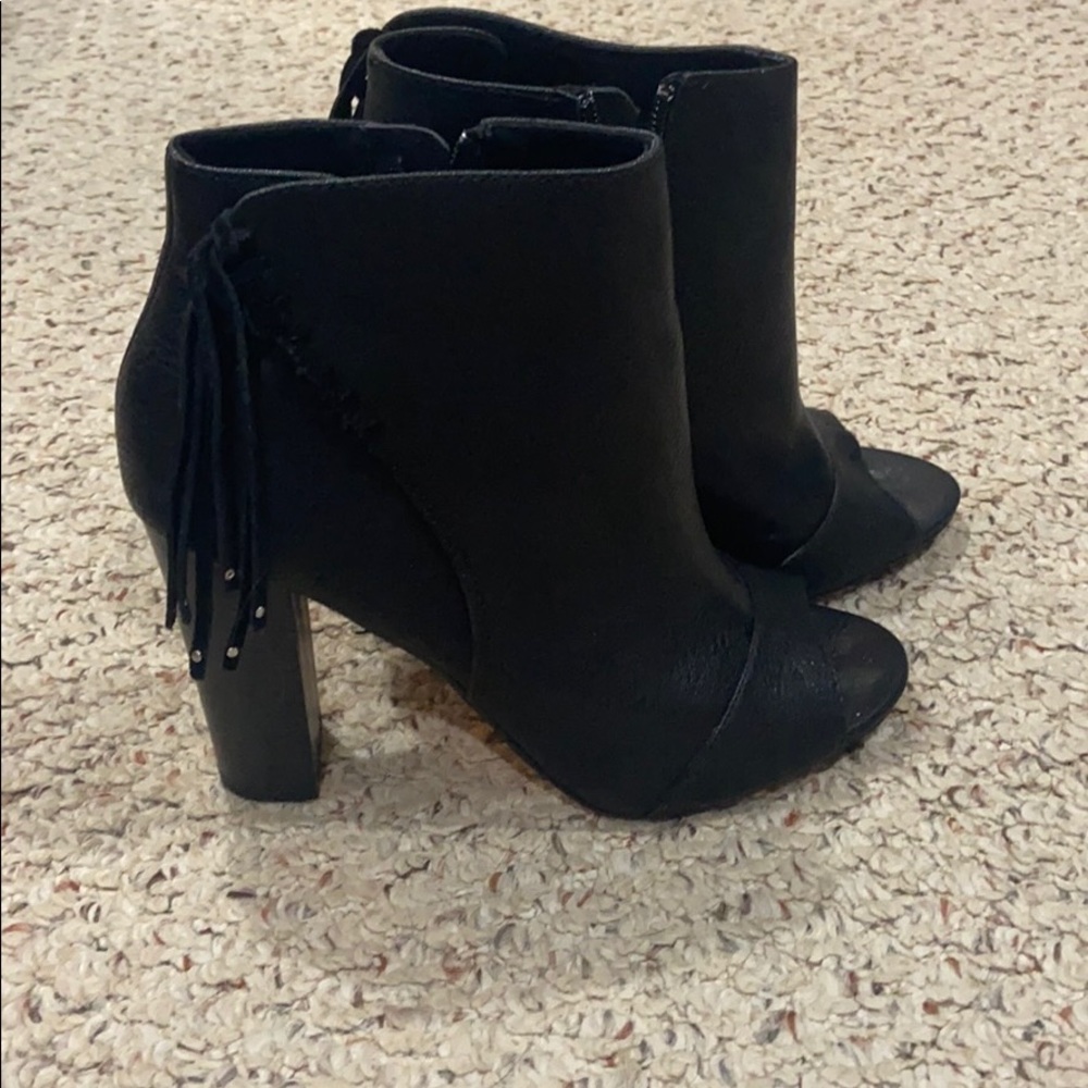 Open toe booties